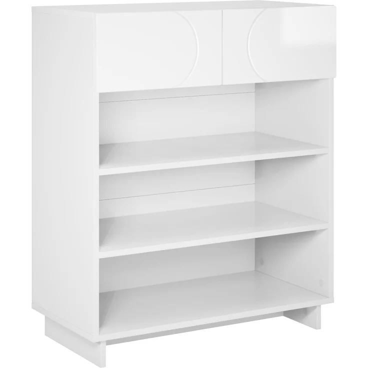 vidaXL Schuhschrank 73 x 38 x 87,5 cm Holzwerkstoff Hochglanz Weiß 8011661 – Bild 2