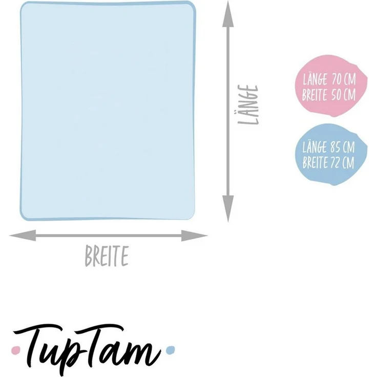 TupTam Abwischbare Wickelauflage, Farbe: Dream Big, Größe: 70x50 cm – Bild 2