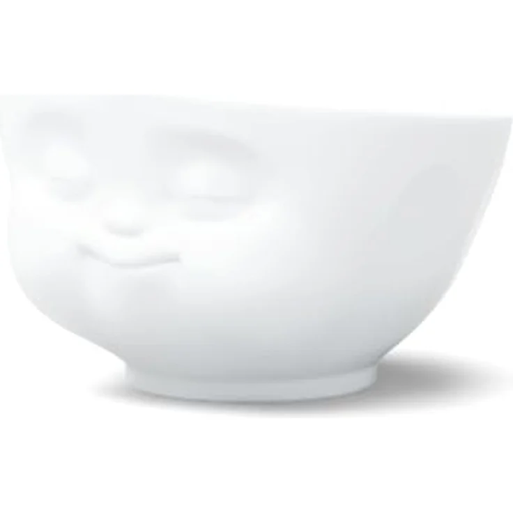 Porzellan Schale Mampfend 500 ml Gesicht Schüssel weiß Fiftyeight Müsli Gemüse – Bild 2