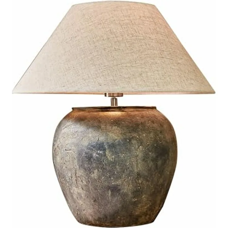 Mirabeau Tischleuchte Tischlampe Shiva antikschwarz/antikcr