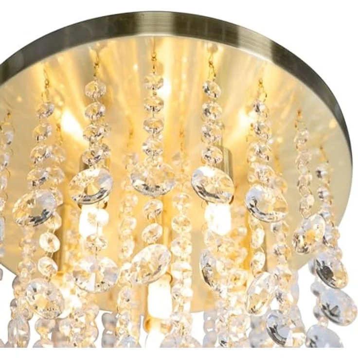 Qazqa Deckenleuchte Medusa, ohne Leuchtmittel, G9, Gold/Messing, Art Deco, Glas, 6-flammig – Bild 5