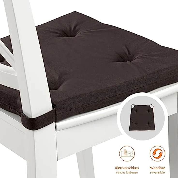 sleepling Stuhlkissen Sitzkissen, für Indoor und Outdoor, mit Klettverschluss, langlebig und abriebfest – Bild 4