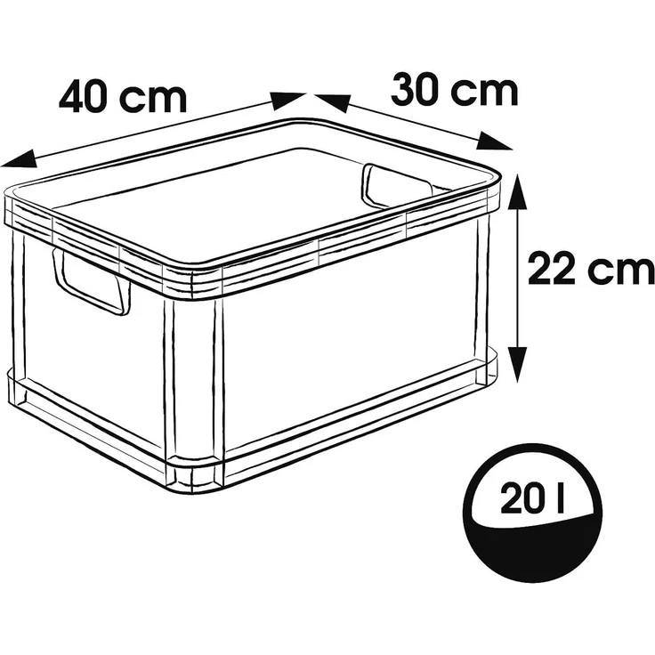 keeeper Transportbox Robert 20,0 Ltr. 40x30x22 cm nordic grey – Bild 2