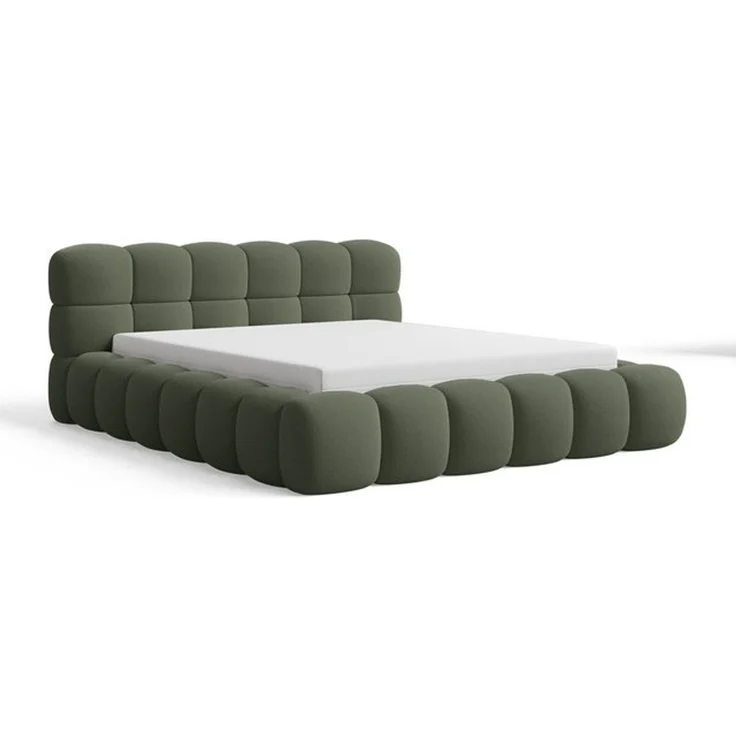 Chilly Möbel Polsterbett Stone Grün Bouclé Stoff 160x200 cm mit Stauraum Quelle 37 – Bild 4