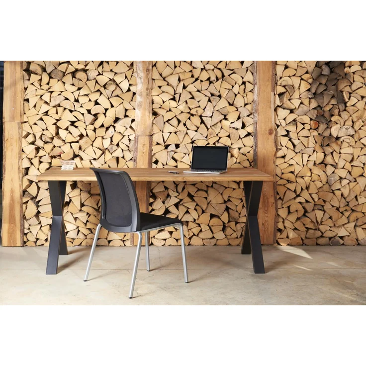 Tischplatte Eiche massiv mit natürlicher Kante 180 x 90 x 2,6 cm – Bild 4