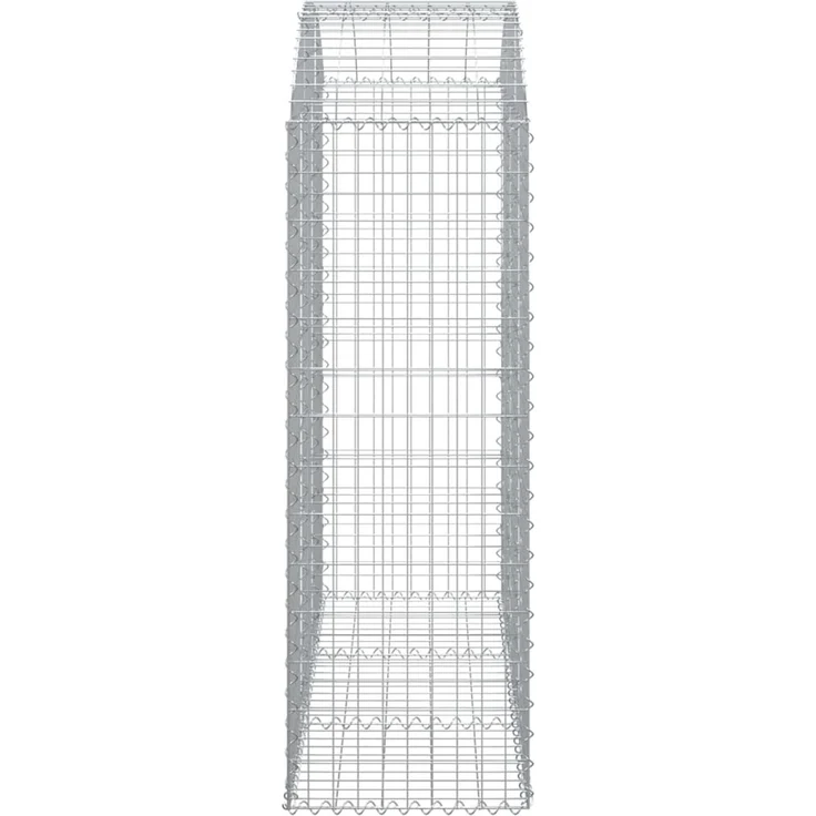 vidaXL Gabione mit Hochbogen 150x50x140/160 cm Verzinktes Eisen 153457 – Bild 4