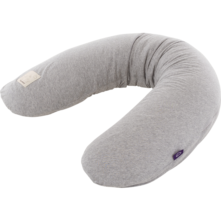 Träumeland Bezug für Sillkissen, 180 cm, atmungsaktiv & waschbar, 100 % Baumwoll-Jersey, Grau