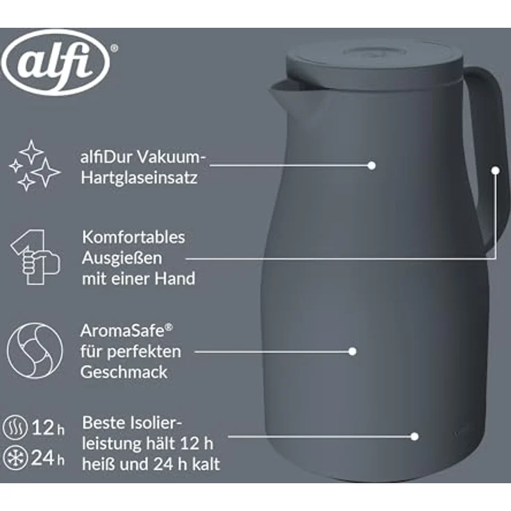 Alfi Isolierkanne Neo stormy grey 1,00l – Bild 4