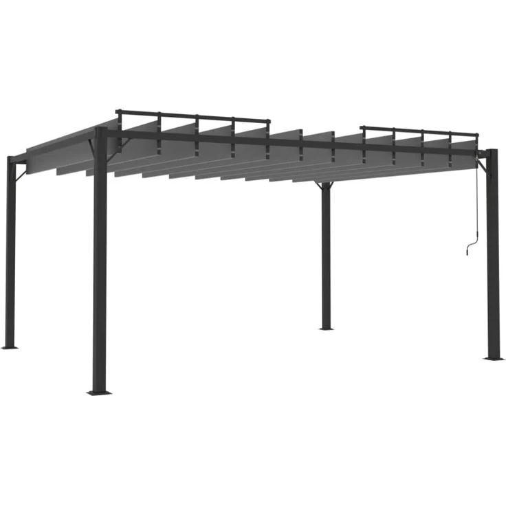 vidaXL Pergola mit Lamellendach 3x4 m Anthrazit Stoff und Aluminium 313929 – Bild 1