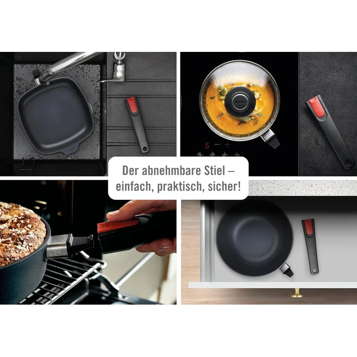 WOLL Pfannen-Set MADE IN GERMANY Bratpfanne Gusspfanne Diamond Lite, Aluminiumguss (1-tlg), NICHT Induktionsgeeignet – Bild 3