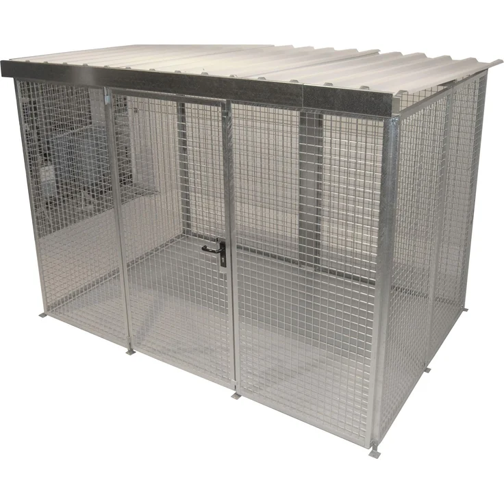 Bauer Gasflaschen-Container GFC-M5/D, mit Dach und Flügeltor für 104x Gasflaschen Ø 230 mm