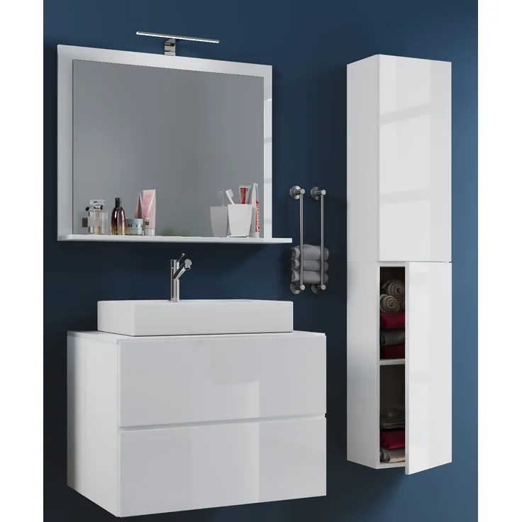 VCM Badmöbel Waschtisch Lendas 915207 Weiß H. 150 x B. 93 x T. 51 cm – Bild 2