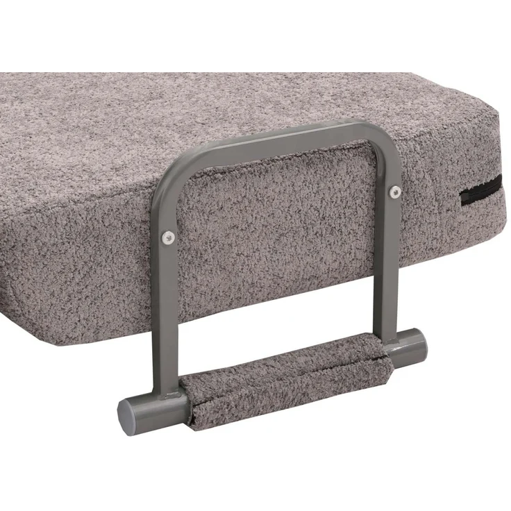Schlafsessel HWC-K29, Klappsessel Schlafsofa Gästebett, Liegefläche 190x100cm, Stoff Bouclé (500g/m²) ~ dunkelgrau – Bild 8