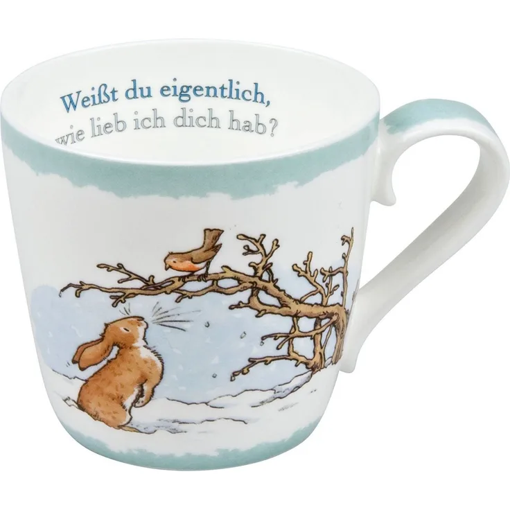 KÖNITZ 1120571527 Becher Weißt du eigentlich. 450 ml 4 Jahreszeiten - WINTER, Bone China