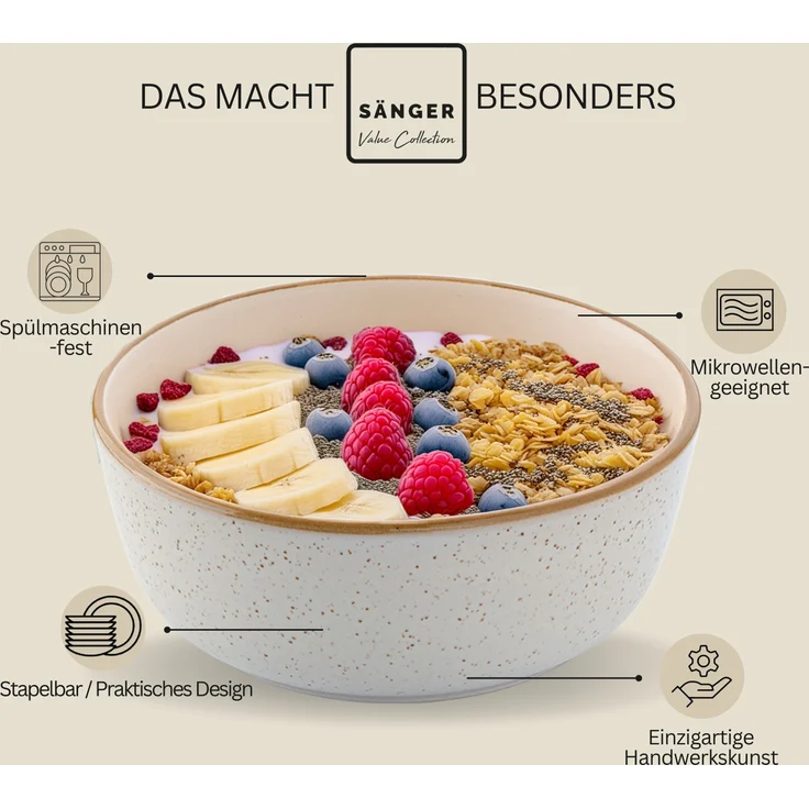 SÄNGER Schalen Set Rio Creme 4 teilig – Bild 4