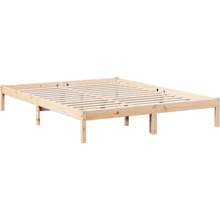 vidaXL Massivholzbett Extra Lang ohne Matratze 160x210 Kiefernholz 852408 – Bild 3
