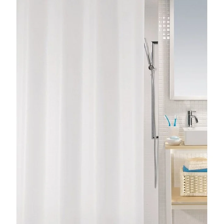 Duschvorhang BIO Breite 120 cm, Anti-Schimmel Plastik-Duschvorhang, PEVA, 120x200 cm, 100% wasserdicht, waschbar, weiß – Bild 2