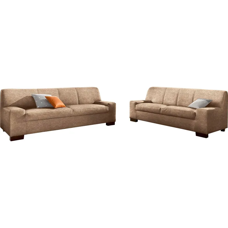 DOMO collection Polstergarnitur Norma kubisch und zeitlos, (Set, 2-tlg), bestehend aus je einem 2- und 3-Sitzer