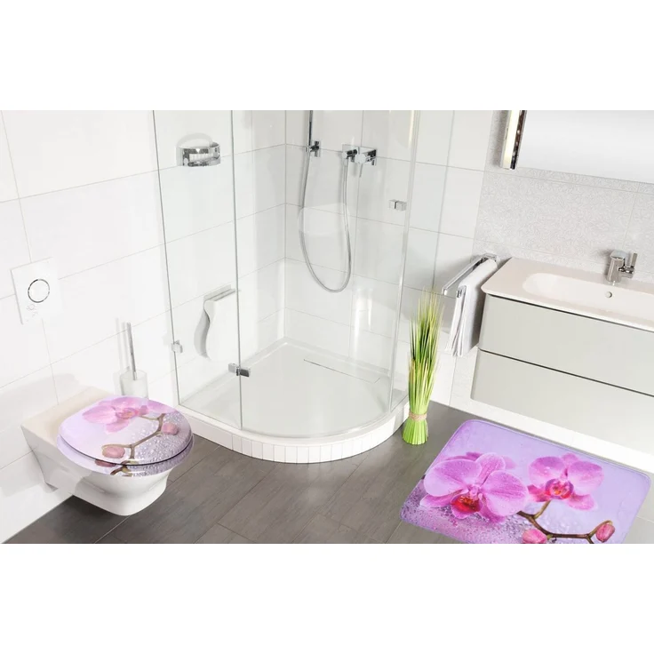 Sanilo Badematte Blooming, rutschhemmend, waschbar, schnelltrocknend, Polyester, rechteckig, sehr weich, hochwertig & modern, 50 x 80 cm oder 70 x 110 cm – Bild 3