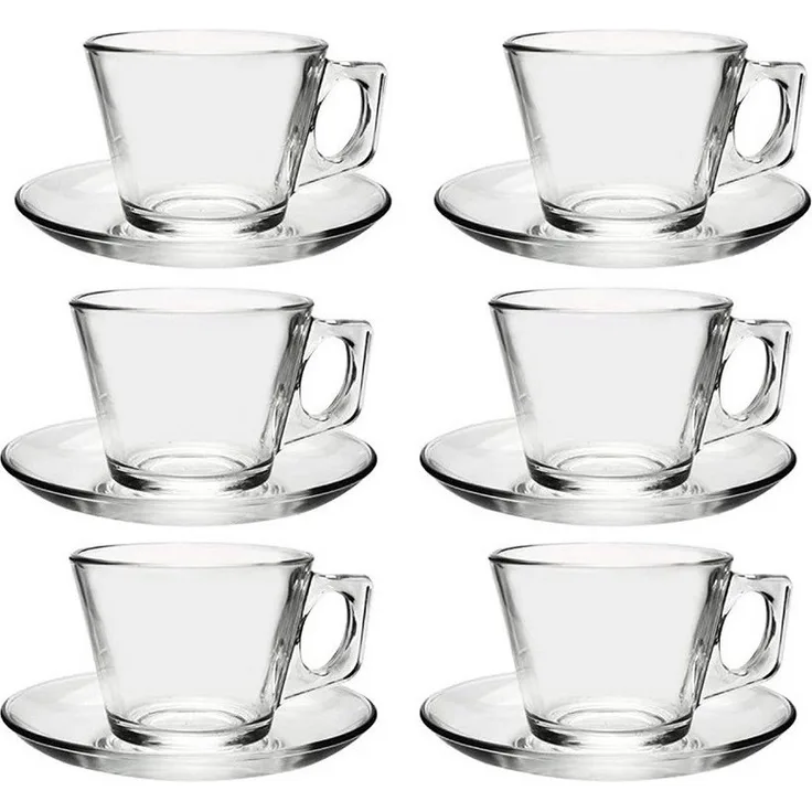 Kaffee Tassen mit Unterteller Vela - 12tlg. Set