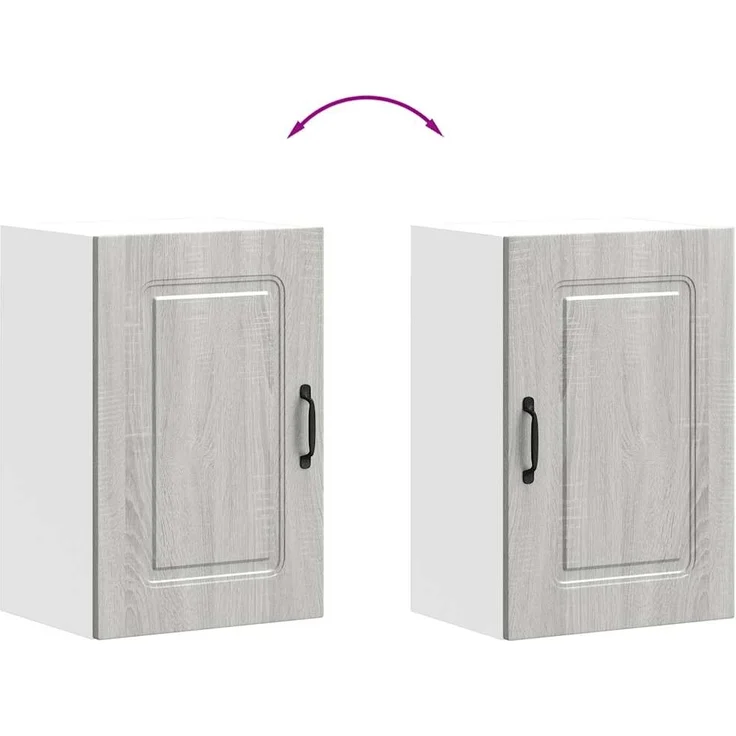 vidaXL Küchen-Hängeschrank Kalmar Grau Sonoma Holzwerkstoff 853553 – Bild 8