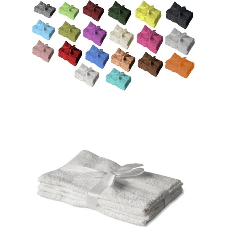 Handtuch 4er Set 50 x 100 cm Weiss