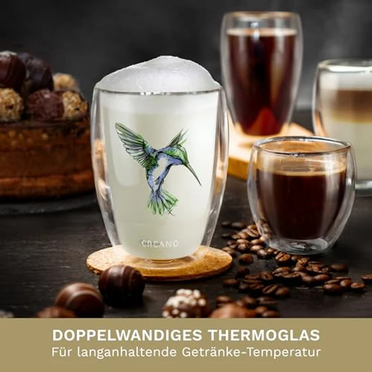 Creano Teeglas Thermo-Glas Hummi in Blau, Borosilikatglas, 1-teilig – Bild 3