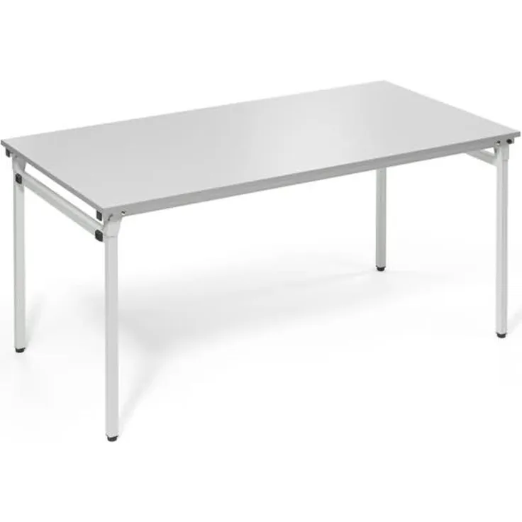 Soennecken Klapptisch 4-Fuß 1.600x800mm Gestell alusilber Platte licht