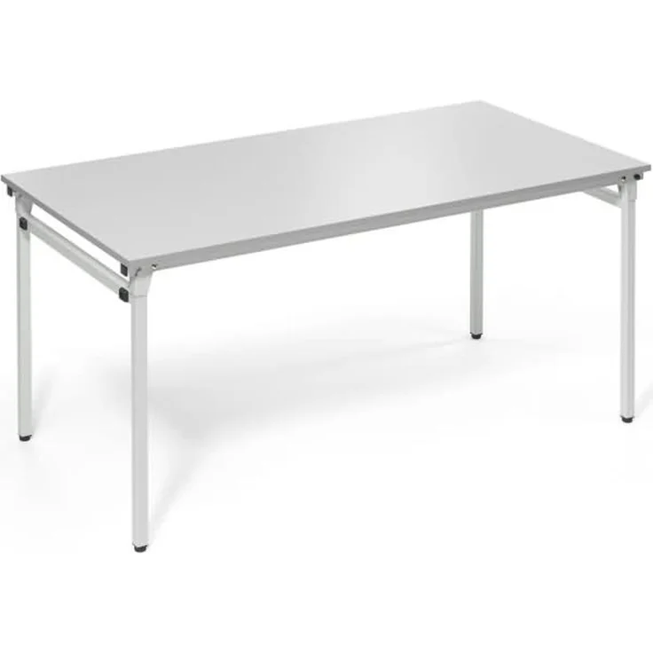 Soennecken Klapptisch 4-Fuß 1.600x800mm Gestell alusilber Platte licht