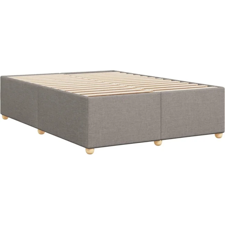 vidaXL Bettgestell ohne Matratze Taupe 140x200 cm Stoff 3284740 – Bild 6