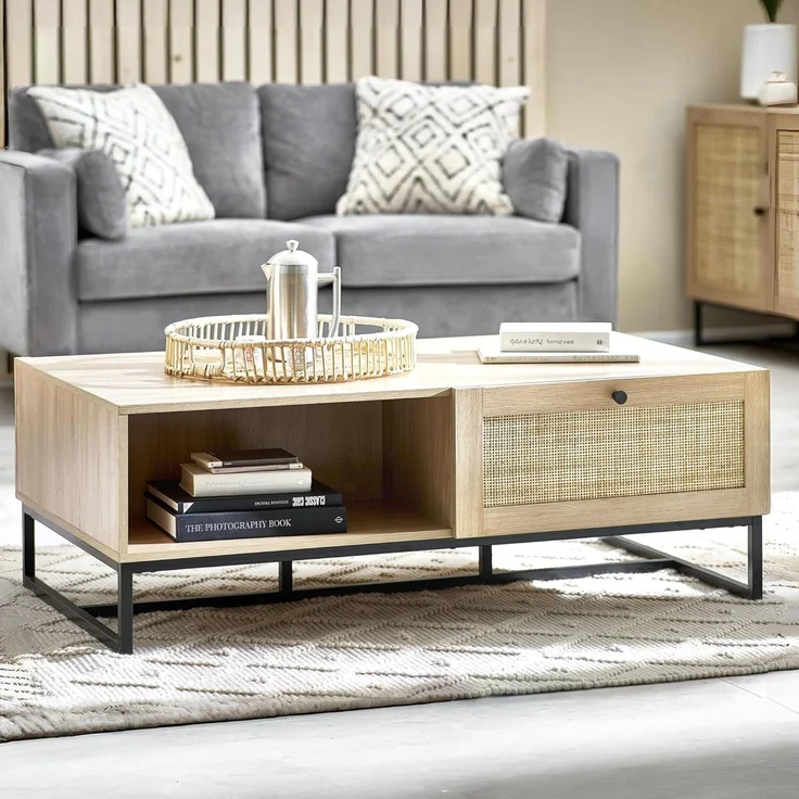 Julian Bowen Padstow Couchtisch, Eiche, Holzwerkstoff, Einheitsgröße – Bild 1