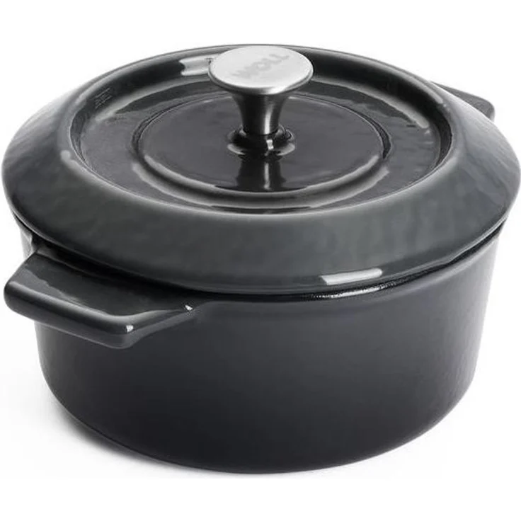 WOLL Iron Mini‑Kasserolle Set Ø 10 cm/ H: 5 cm/ 1 L zwei Teile Carbon Grey Gusseisen Induktion & Ofen geeignet spülmaschinenfest mit Deckeln – Bild 2