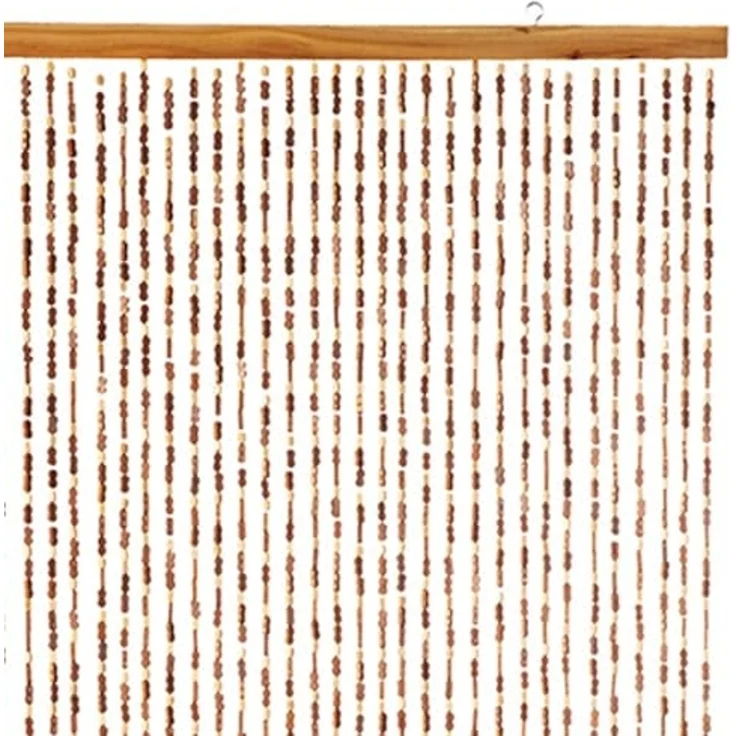 Kobolo Türvorhang Bambusvorhang Vorhang BAMBOO 45 Stränge - Braun (1 St), Ösen – Bild 5