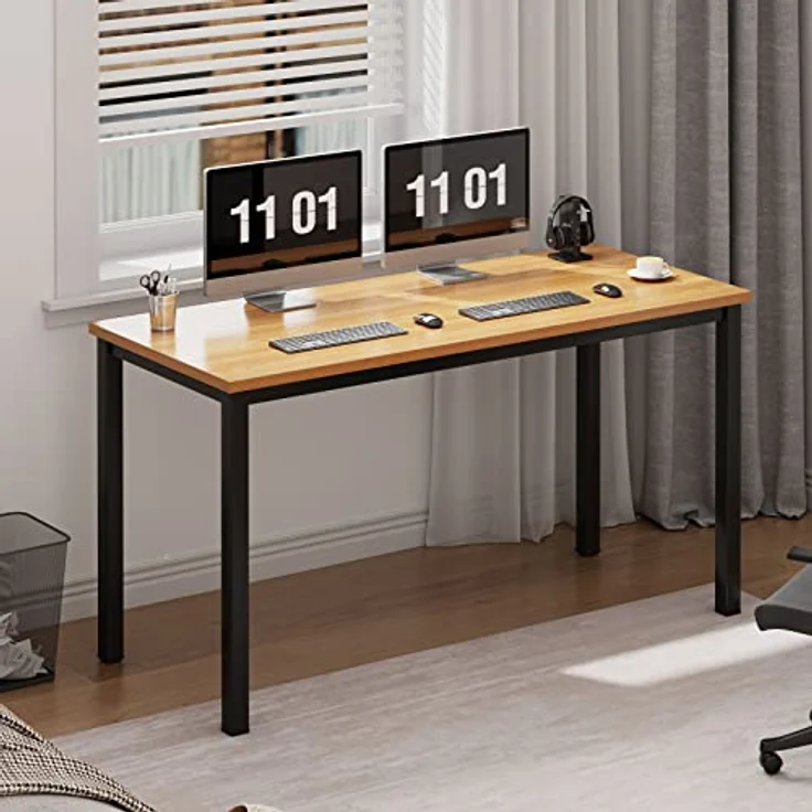 SogesHome Schreibtisch Computertisch 100 x 60 x 75 cm PC Schreibtisch Büro Schreibtisch Workstation für Home Office zu Hause Schreibtisch, Esstisch Konferenztisch AC3BB-100-SH – Bild 2