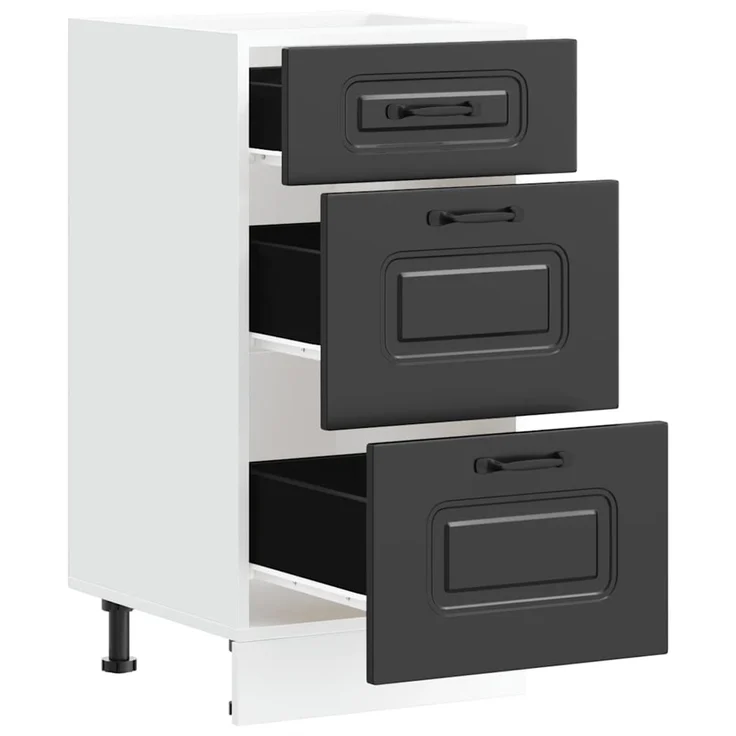 vidaXL Küchenunterschrank „Kalmar“ Schwarz Holzwerkstoff 854241 – Bild 5