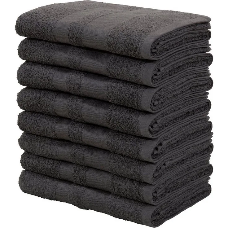 OTTO home Handtücher Vanessa, als Set und Serie erhältlich, 8 Handtücher, 50x100cm, Walkfrottee (Set, 8-St), Handtücher mit Bordüre, 100% Baumwolle, einfarbig, weich