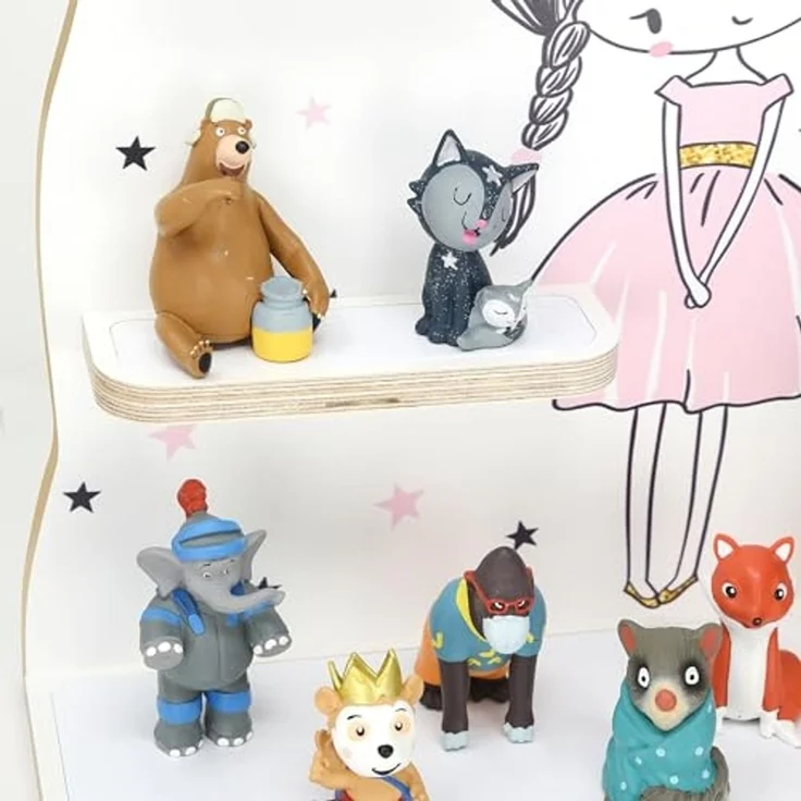 stadtecken Kinder Regal für Musikbox I Geeignet für die Toniebox und ca. 50 Tonies I Perfekte Aufbewahrung für Kinderzimmer I zum Aufstellen oder Aufhängen (Prinzessin, Mittel) – Bild 5