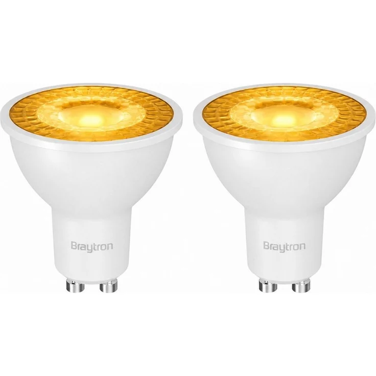 Braytron LED-Leuchtmittel GU10 Rot Blau Grün Spot 7W 38° Deko Party Garten Signal Event Licht, GU10, Amber, Energieeffizient, Flimmerfrei, Langlebig, 2er Set – Bild 1