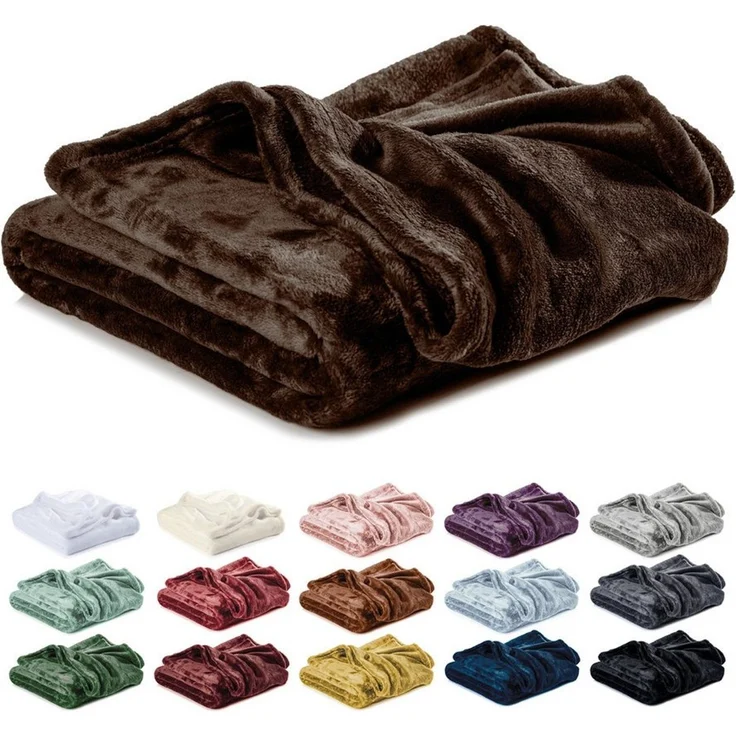 Wohndecke Kuscheldecke, Fleecedecke, Wolldecke flauschig und weich, Lavea, Sofadecke, Atmungsaktiv & Hautfreundlich, Decke – Bild 1