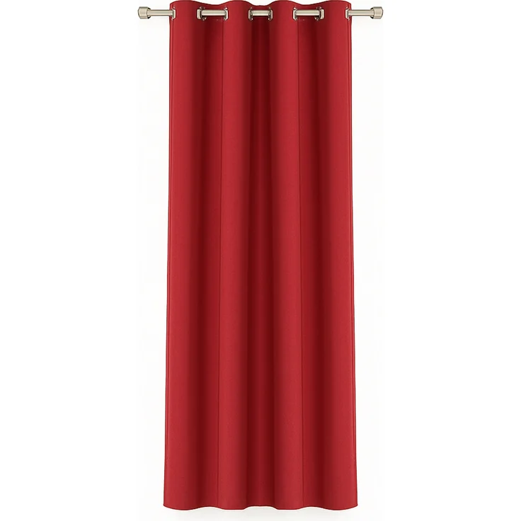 Bestlivings Blickdichte, Gardine mit Ösen, in vielen Größen und Farben Rot 140x145 cm – Bild 1