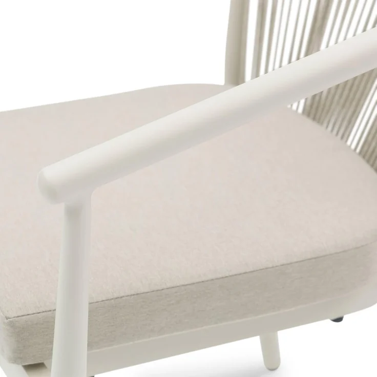 IDIMEX Gartenstuhl TAVOLO (6 St), Terrassenstuhl 6er Set mit Rope Rückenlehne und Sitzkissen cremeweiß – Bild 6