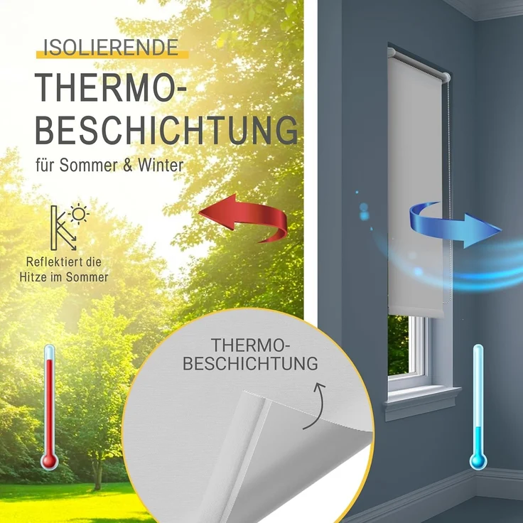 Sol Royal Thermorollo SolReflect T42 für Fenster & Türen Weiß, 160 x 40 x 3.1 cm – Bild 6