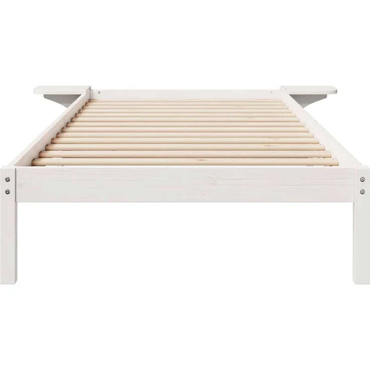 vidaXL Bettgestell mit Nachttischen Weiß 100 x 220 cm 873245 – Bild 4