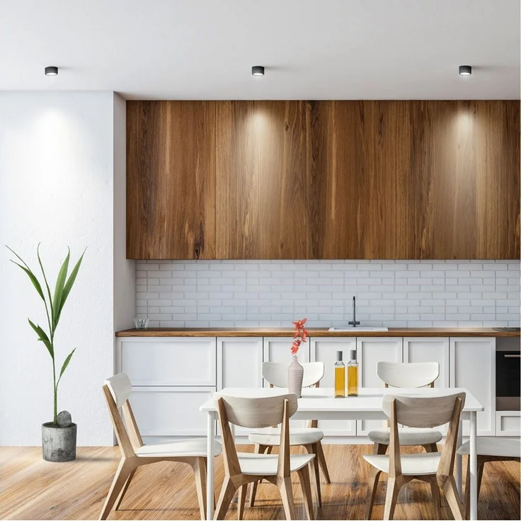 linovum LED Aufbaustrahler Deckenspot SMOL schwenkbar Schwarz mit LED 4W neutralweiß Aufbauspot, Neutralweiß – Bild 3