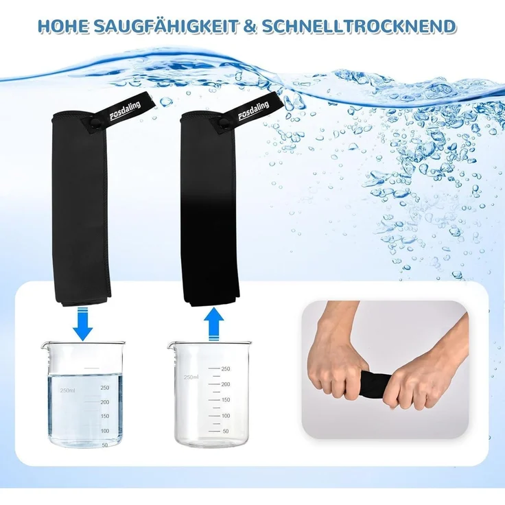 3er Set Mikrofaser Handtuch: Groß 160x80cm & 2 Klein 80x40cm, Schnelltrocknend – Bild 7