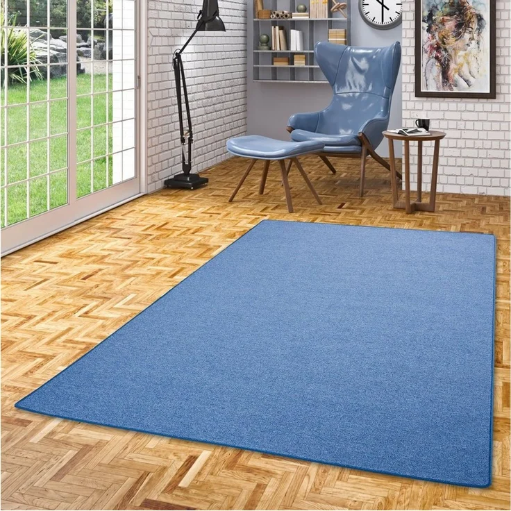 Snapstyle Veloursteppich Feinschlingen Velour Teppich Strong, Eckig, Höhe: 5 mm – Bild 2