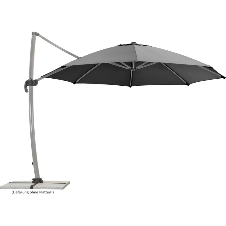 Schneider Schirme 'Rhodos Rondo' Sonnenschirm, Anthrazit, Ø ca. 350 cm – Bild 4
