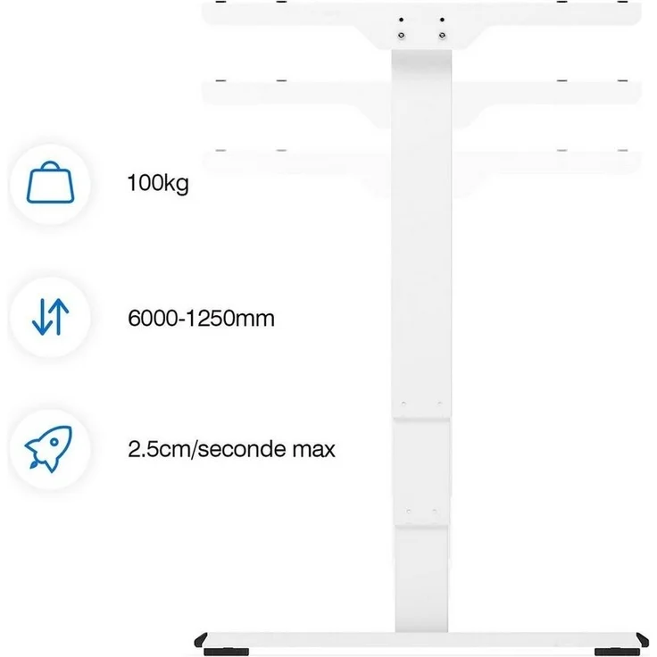 SANODESK Schreibtisch Höhenverstellbares Tischgestell, Elektrisch höhenverstellbares Tischgestell, 3-Fach-Teleskop. – Bild 2