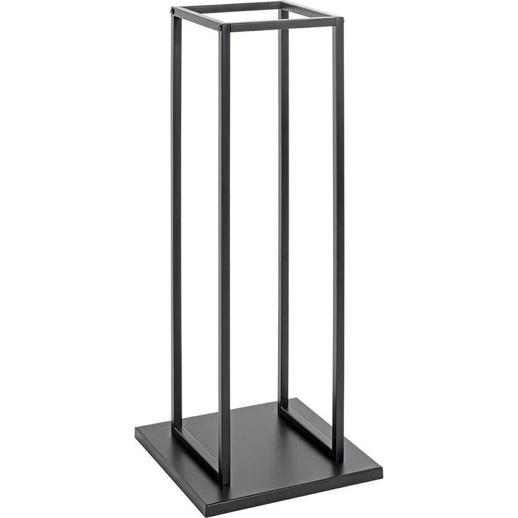 Haku Kaminholzständer aus Stahlrohr in schwarz, mit Fußplatte aus Metall, rechteckig, belastbar bis 30 kg, 33x33x85 cm – Bild 1