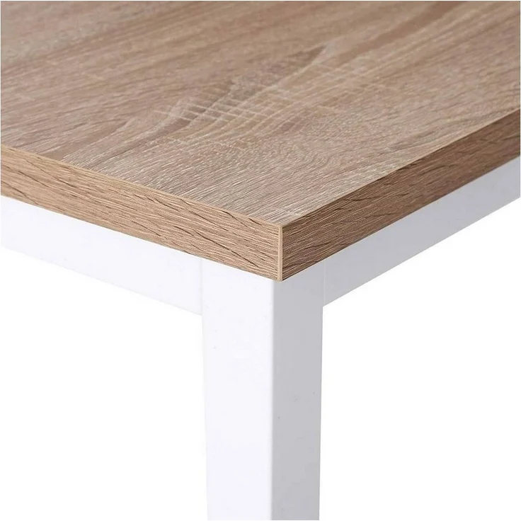 WOLTU BT34hei 1x Bartisch Bistrotisch Stehtisch Esstisch, Metallgestell, Tischplatte aus MDF, Helleiche, 60 x 60 x 102 cm(BxTxH) – Bild 3